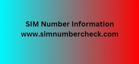 SIM Number Information with name and address